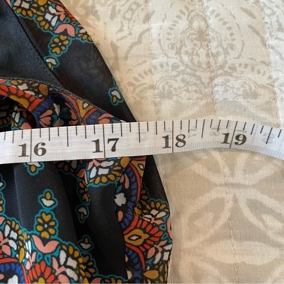 Sweet Storm Multicolor Sleeveless Patterned Maxi Dress Medium - Picture 9 of 10